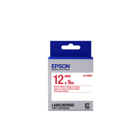 Epson LK-4WRN fehér alapon piros eredeti címkeszalag