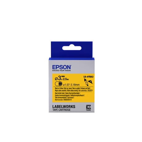 Epson LK-4YBA3 sárga alapon fekete eredeti címkeszalag