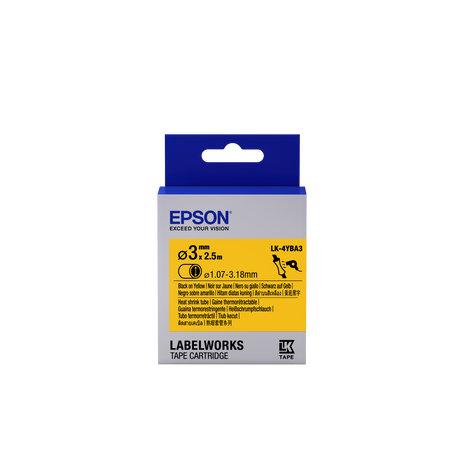 Epson LK-4YBA3 sárga alapon fekete eredeti címkeszalag