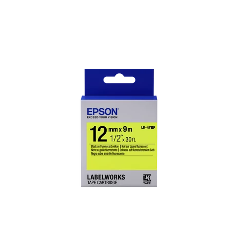 Epson LK-4YBF fluoreszkáló sárga alapon fekete eredeti címkeszalag