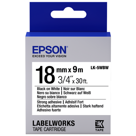 Epson LK-5WBW fehér alapon fekete eredeti címkeszalag