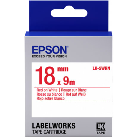 Epson LK-5WRN fehér alapon piros eredeti címkeszalag