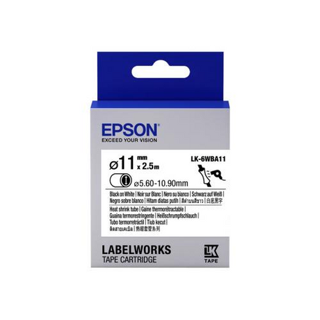 Epson LK-6WBA11 fehér alapon fekete eredeti hőálló címkeszalag