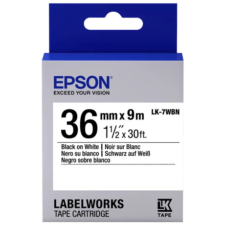Epson LK-7WBN fehér alapon fekete eredeti címkeszalag
