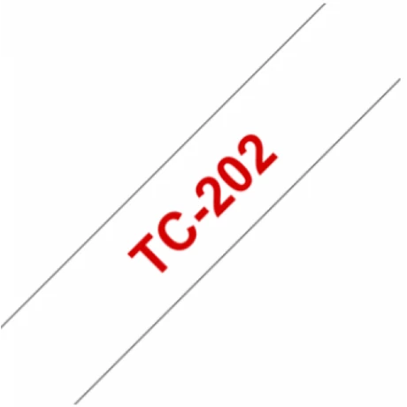 Brother TC-202 fehér alapon piros eredeti feliratozó szalag