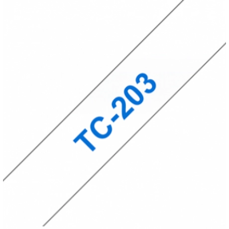 Brother TC-203 fehér alapon kék eredeti feliratozó szalag