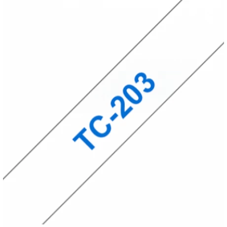 Brother TC-203 fehér alapon kék eredeti feliratozó szalag
