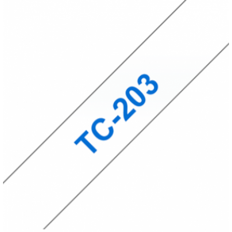 Brother TC-203 fehér alapon kék eredeti feliratozó szalag