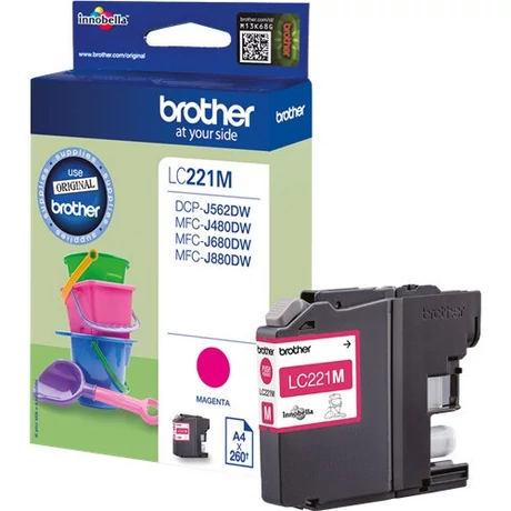 Brother LC221 magenta eredeti tintapatron