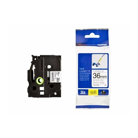 Brother TZE-FX261 fehér alapon fekete eredeti feliratozó szalag (36mm x 8m)