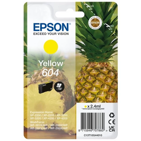 Epson T10G4 (604) sárga eredeti tintapatron