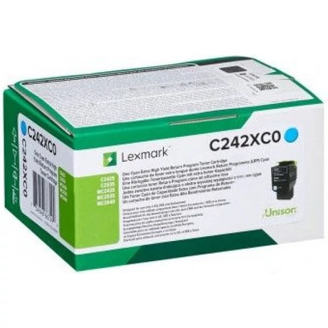 Lexmark [C2535/MC2640] C242XC0 kék eredeti 3,5k toner