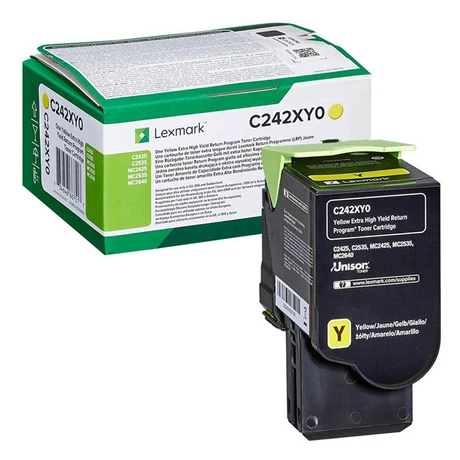 Lexmark [C2535/MC2640] C242XY0 sárga eredeti 3,5k toner