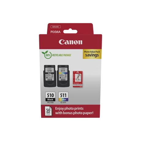 Canon PG-510/CL-511 eredeti tintapatron multipack + fotópapír
