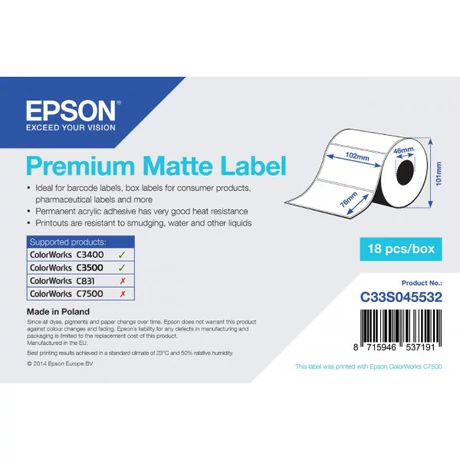 Epson S045532 eredeti címketekercs