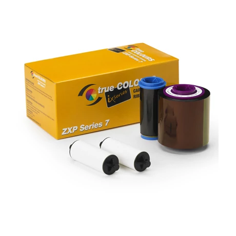 Zebra ZXP7 színes eredeti festékszalag (750 kép, YMCKOK, 800077-749EM)