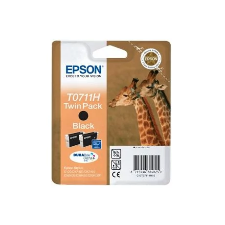 Epson T0711H fekete eredeti tintapatron duplacsomag