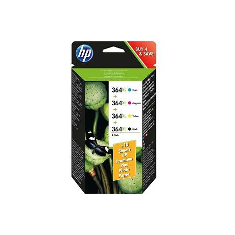 HP J3M83AE No.364XL eredeti tintapatron multipack+papír