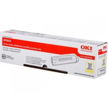 Oki [MC860] 10K sárga eredeti toner (44059209)