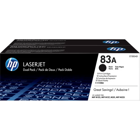 HP CF283AD (83AD) fekete eredeti toner duplacsomag